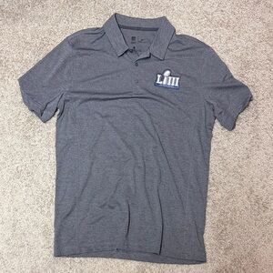 Nike Mens Super Bowl 53 Gray Polo Shirt